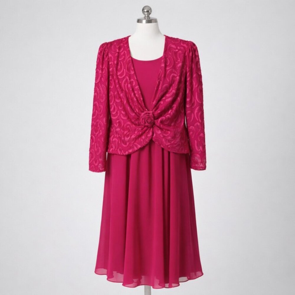 Vintage 80s Silhouettes Formal Dress